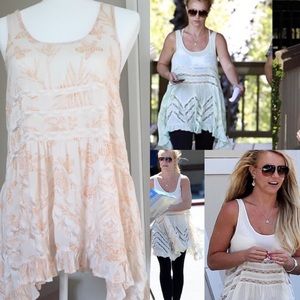 Free People Voile Trapeze slip dress floral print